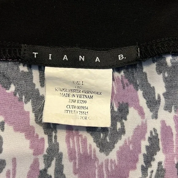 Tiana B. Print Spandex Blend Lightweight Dress, Sz. L. - Picture 6 of 9